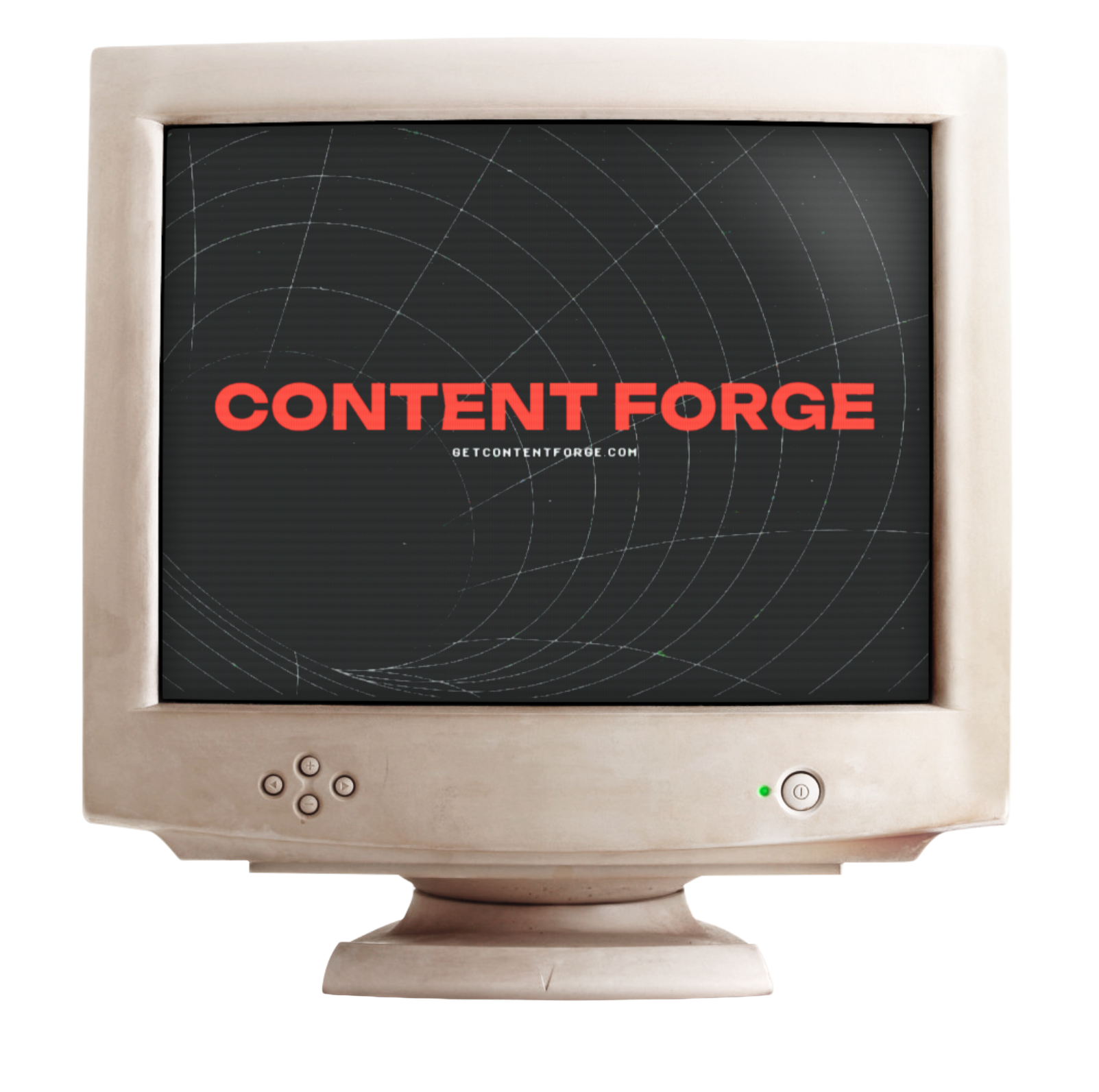 Retro CRT TV playing Content Forge work